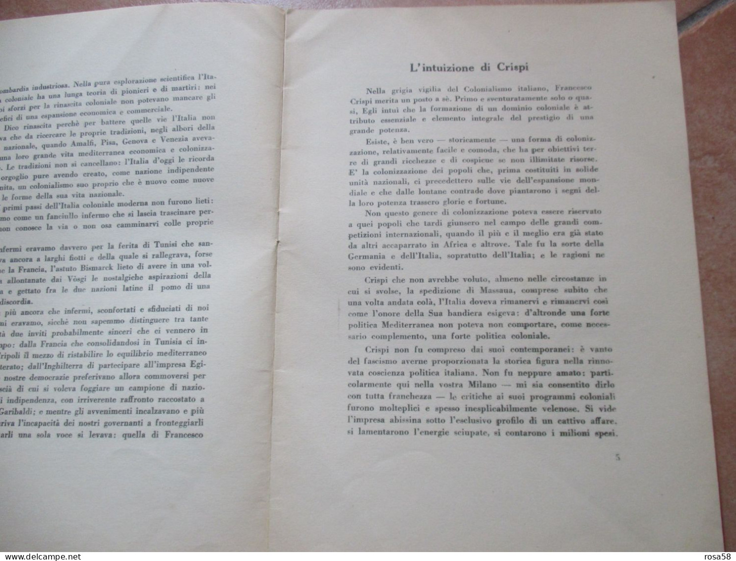 1935 Realizzazioni E Propositi Del Colonialismo Italiano Lezione Magistrale ALESSANDRO LESSONA Università Milano - Sociedad, Política, Economía