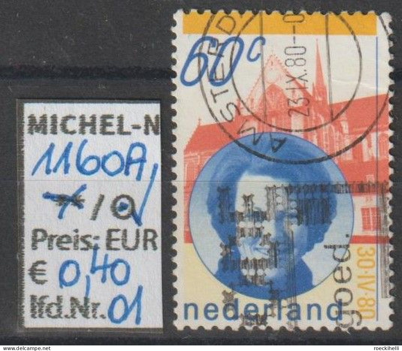 1980 - NIEDERLANDE - SM "Thronbesteigung V. Königin Beatrix" 60 C Mehrf. - O Gestempelt - S.Scan  (1160Ao 01-02 Nl) - Usados