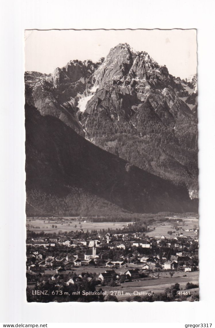 E5771) LIENZ 673m - Mit Spitzkofel Osttirol - S/W FOTO AK 1955 - Lienz