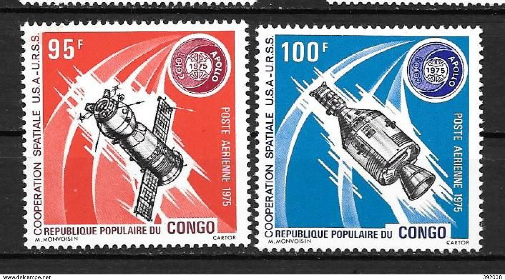 PA - 1975 - N° 208 à 209**MNH - Coopération Spatiale USA - URSS - Ungebraucht