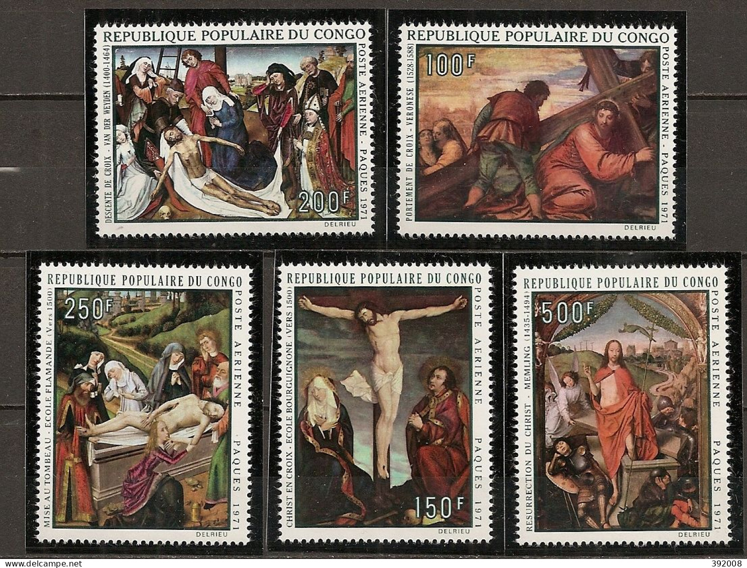 PA - 1971 - N° 112 à 116**MNH - Pâques Tableaux - Ungebraucht