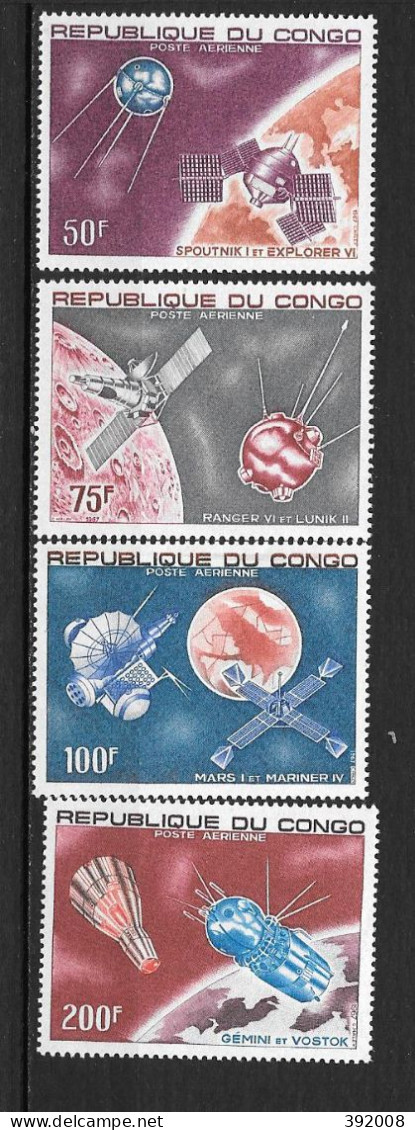 PA - 1967 - N° 55 à 58** MNH- Conquète De L'espace - Ungebraucht