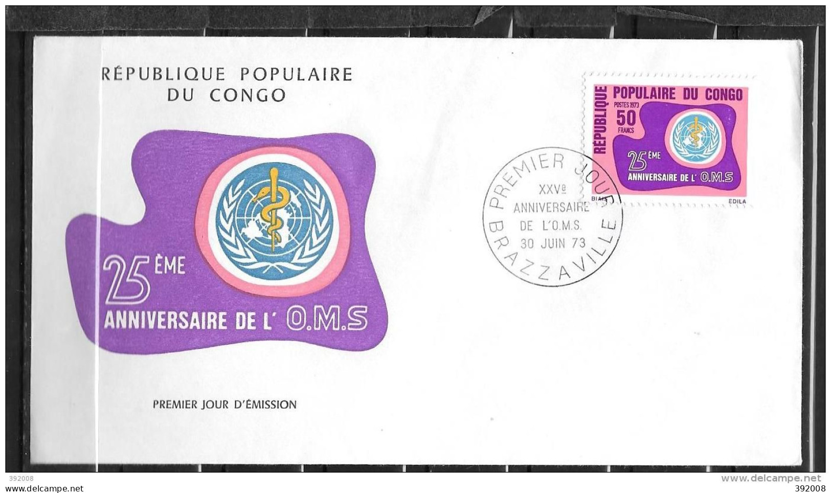 FDC - 1973 - 25 Ans O.M.S. - 3 - FDC