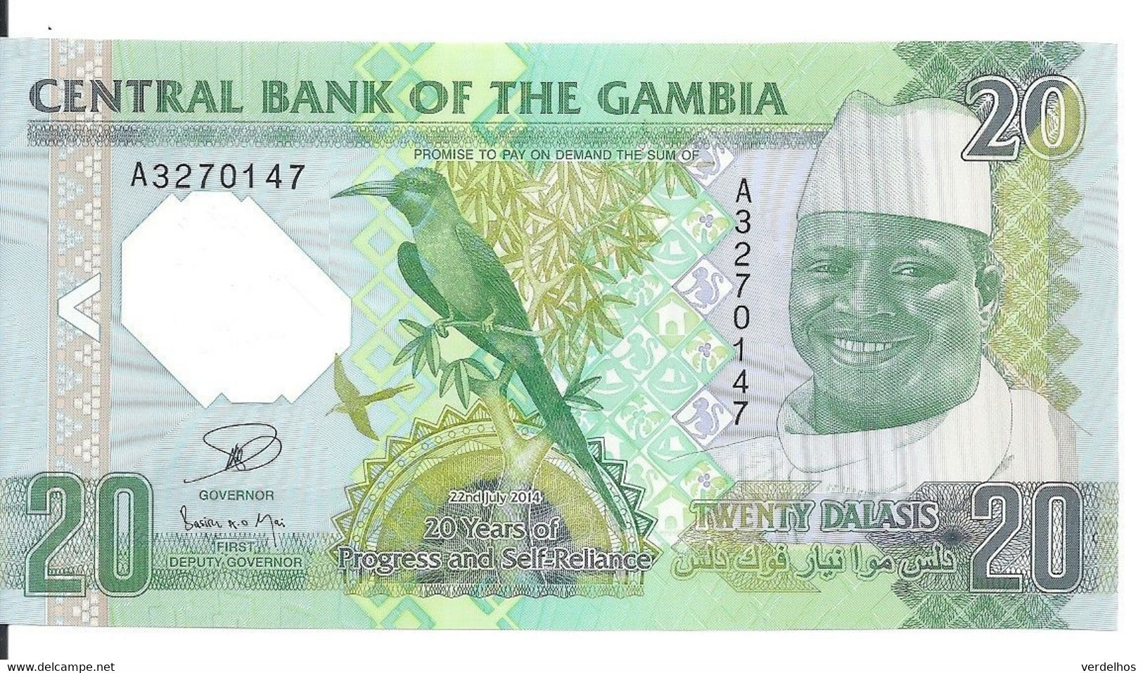 GAMBIE 20 DALASIS 2014 UNC P 30 - Gambia