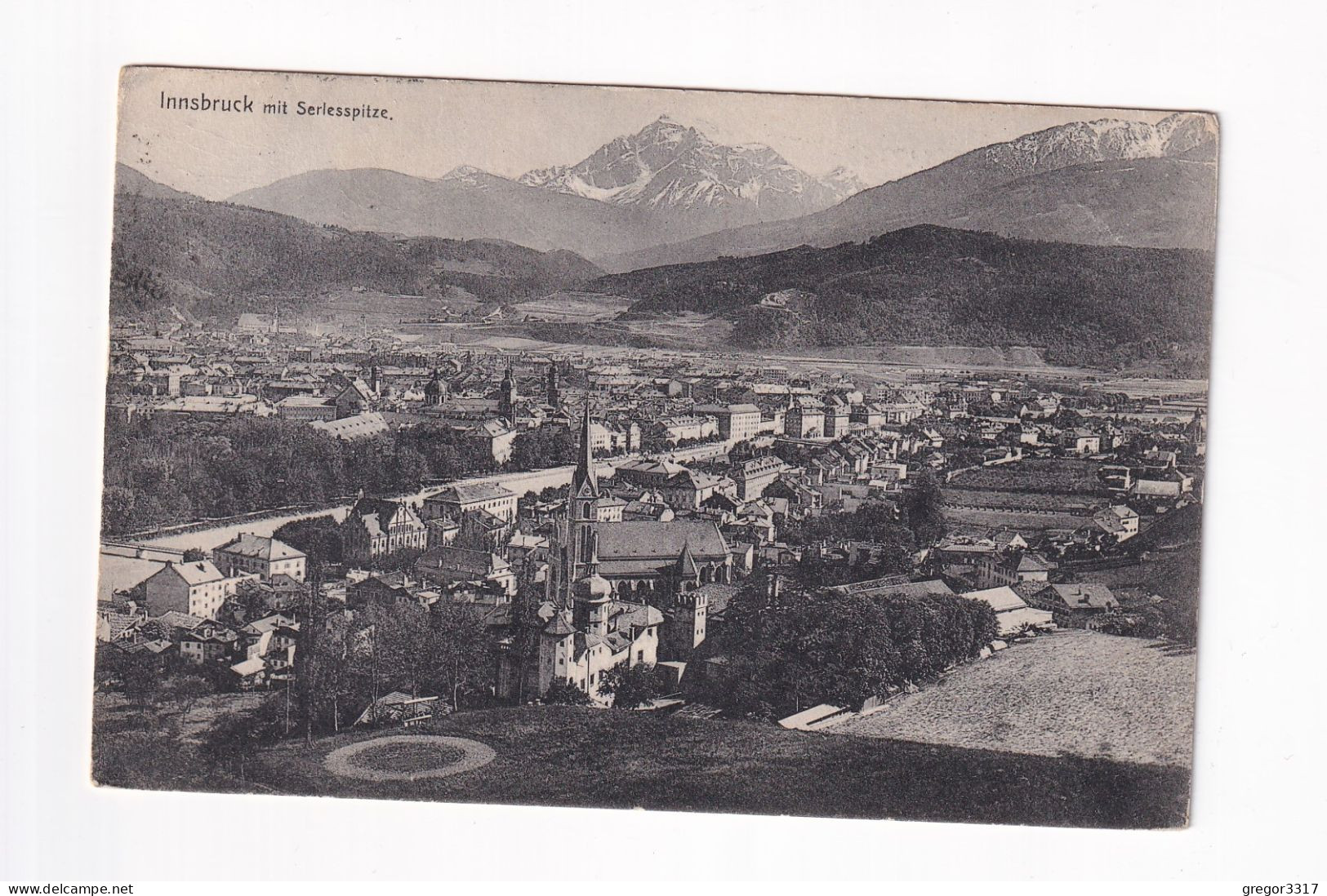 E5778) INNSBRUCK Mit Serlesspitze - Häuser Kirche - Innsbruck