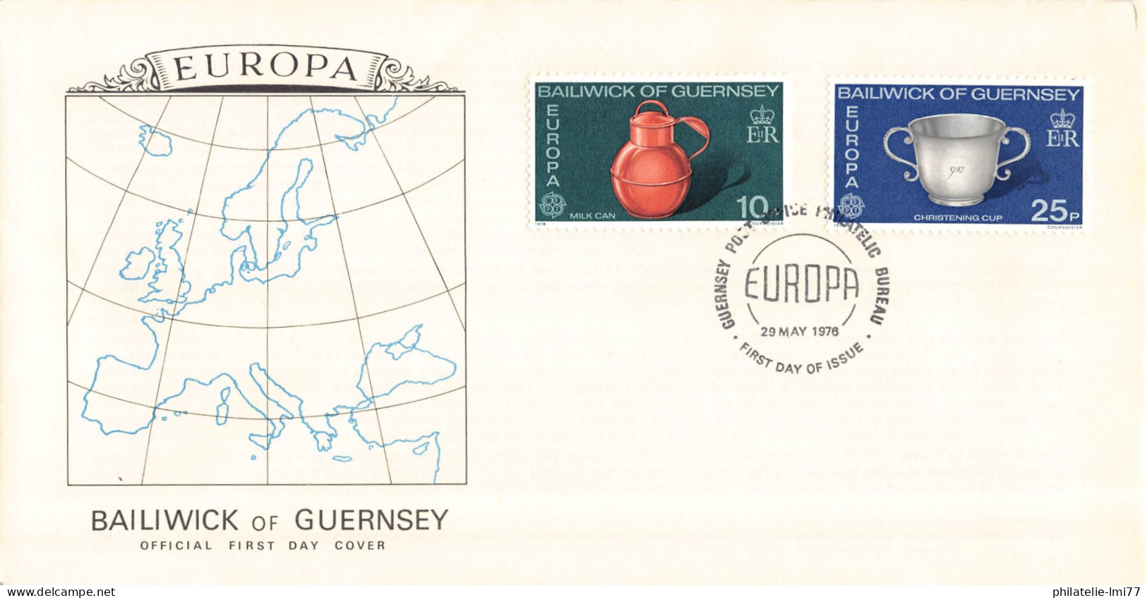 Guernesey - FDC Europa 1976 - 1976