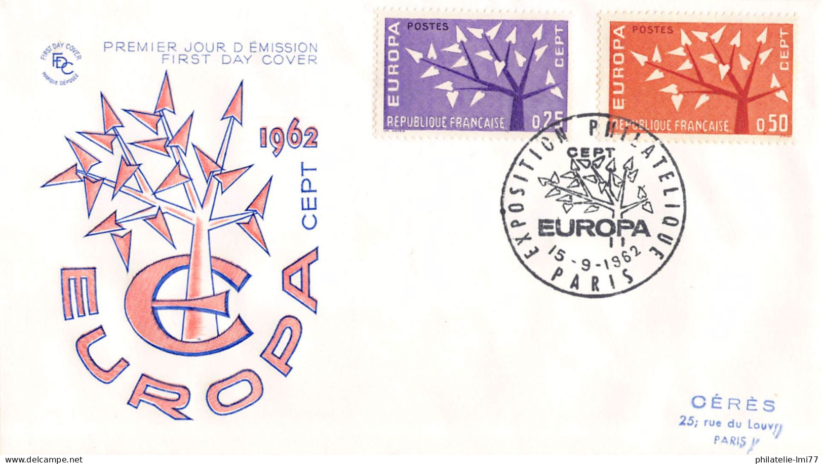 France - FDC Europa 1962 - 1962