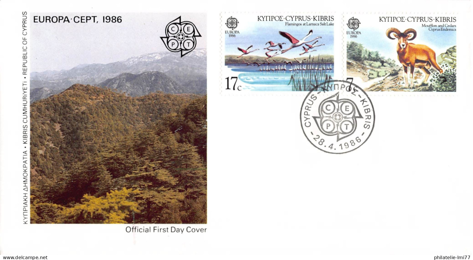 Chypre - FDC Europa 1986 - 1986