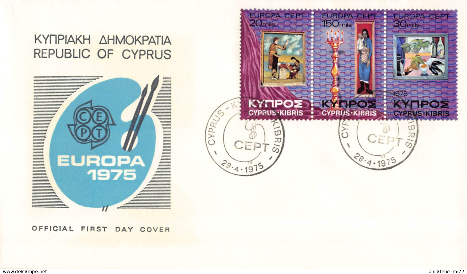 Chypre - FDC Europa 1975 - 1975