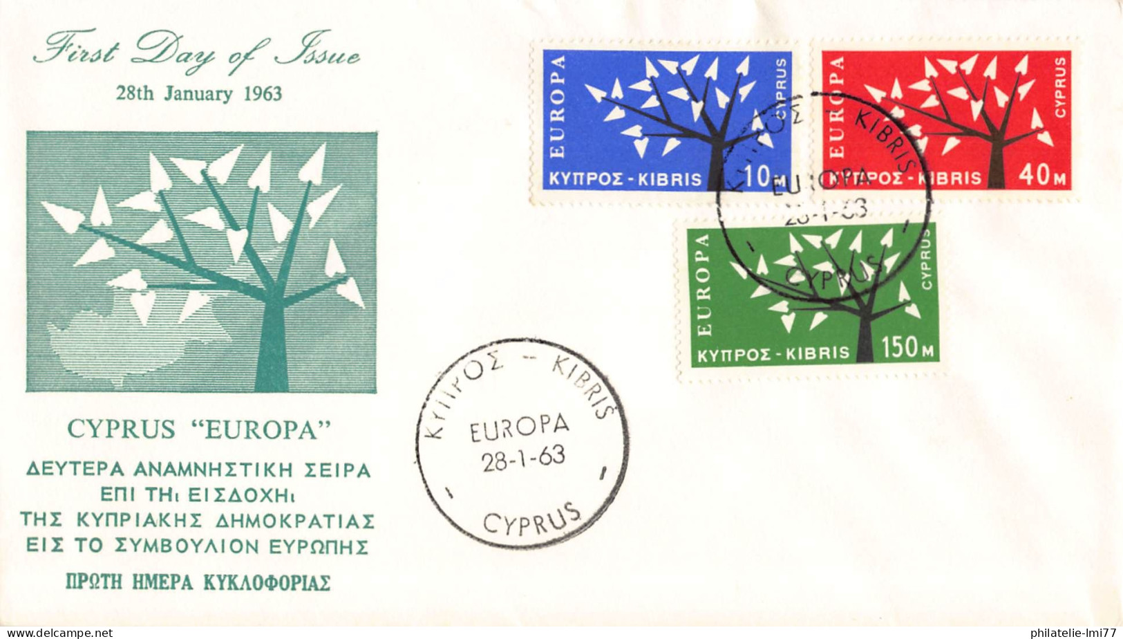 Chypre - FDC Europa 1962 - 1962