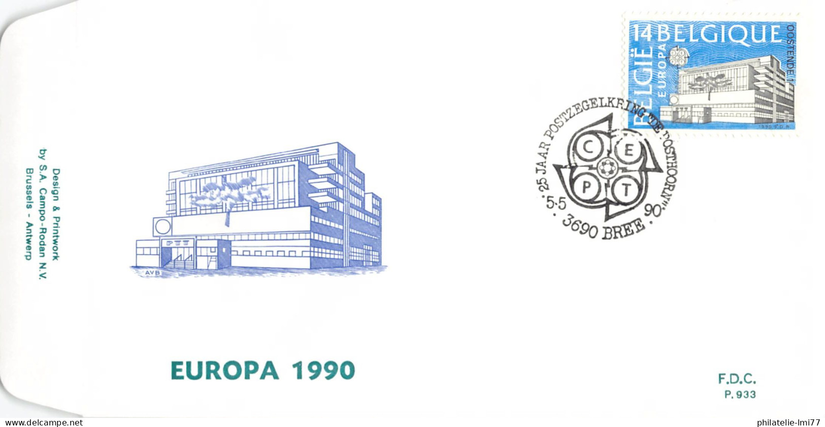Belgique - FDC Europa 1990 - 1990