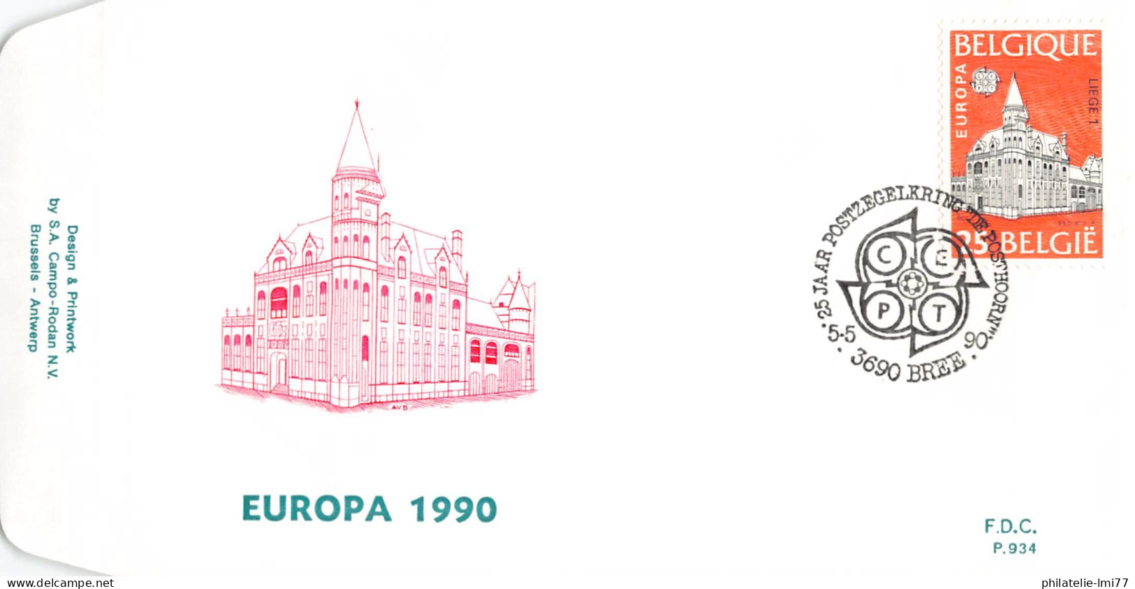 Belgique - FDC Europa 1990 - 1990