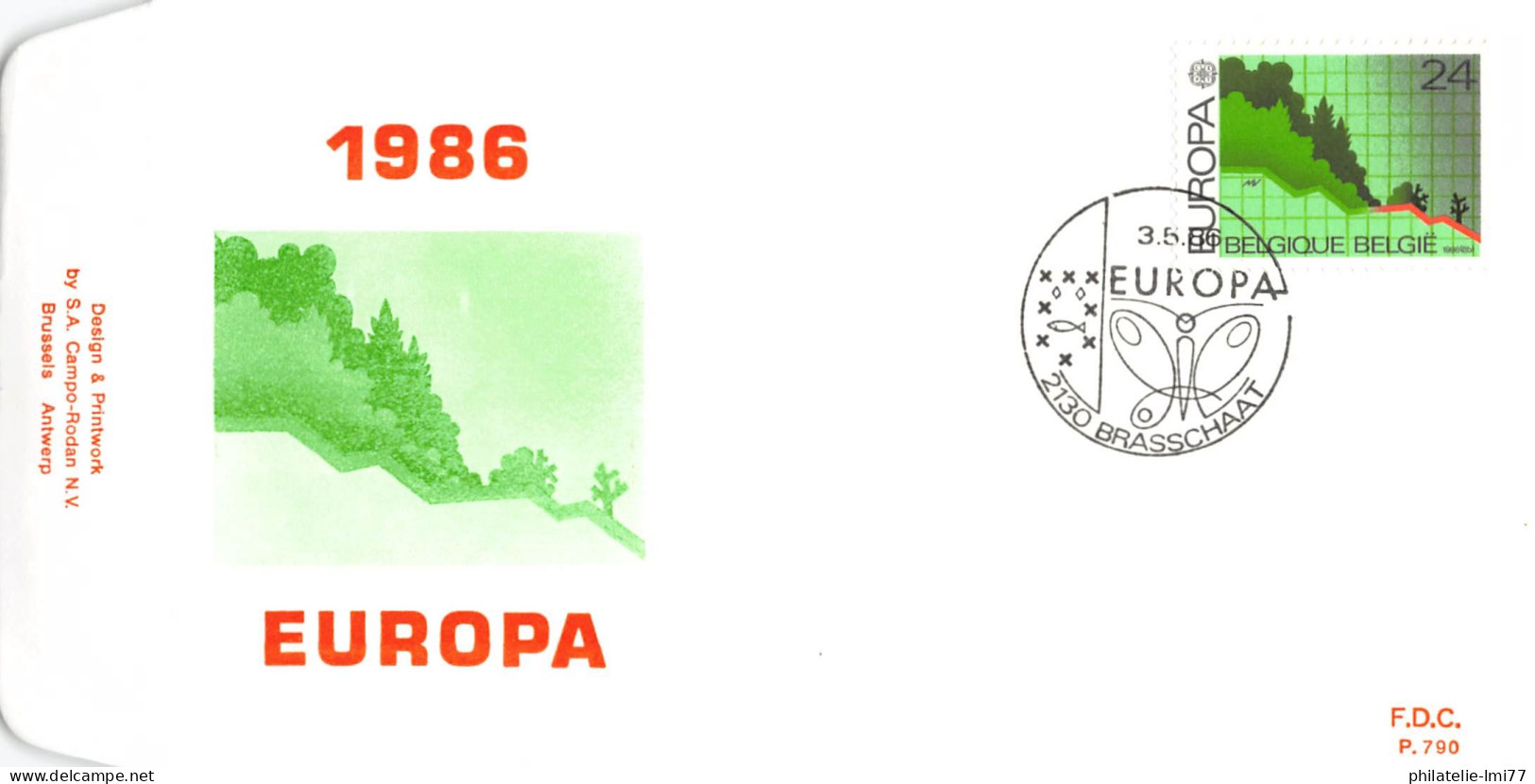 Belgique - FDC Europa 1986 - 1986