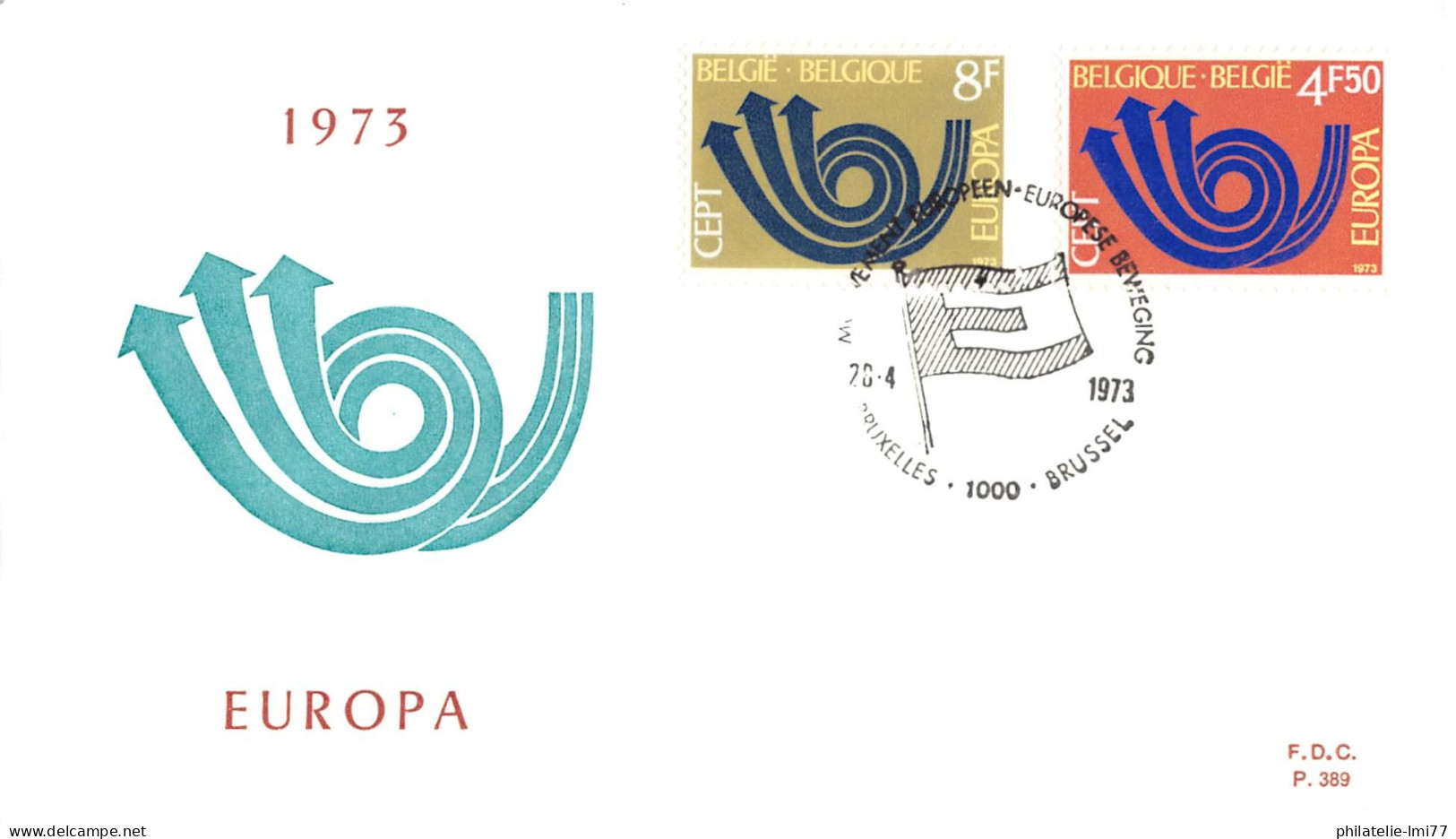 Belgique - FDC Europa 1973 - 1973