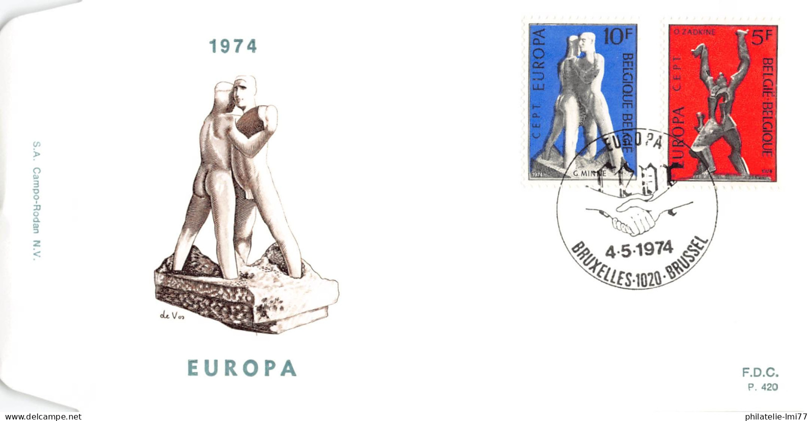 Belgique - FDC Europa 1974 - 1974