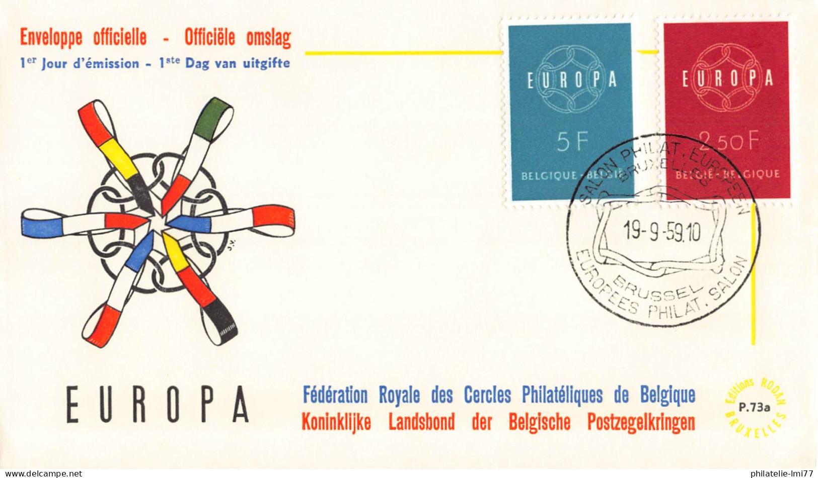 Belgique - FDC Europa 1959 - 1959