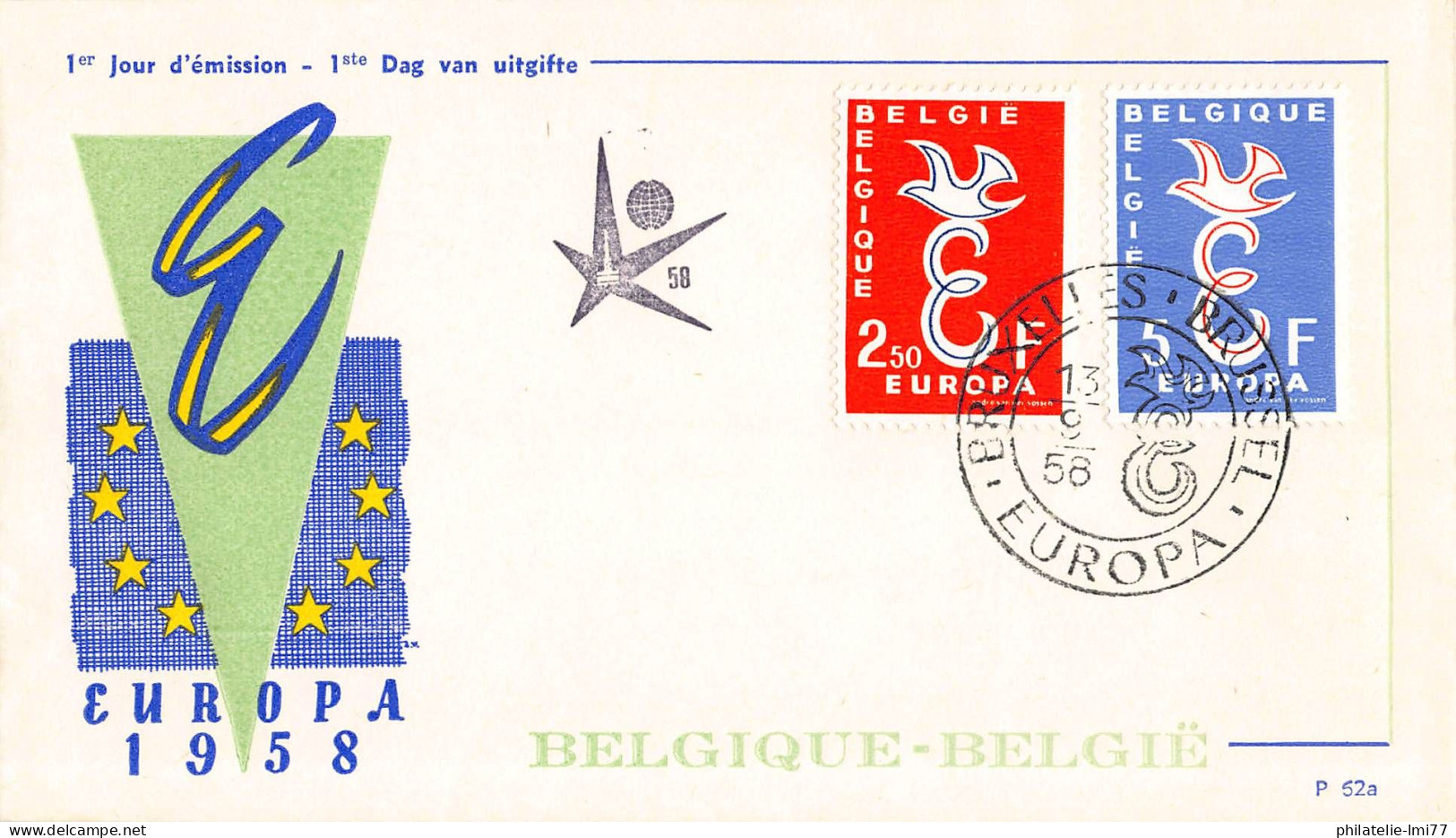 Belgique - FDC Europa 1958 - 1958