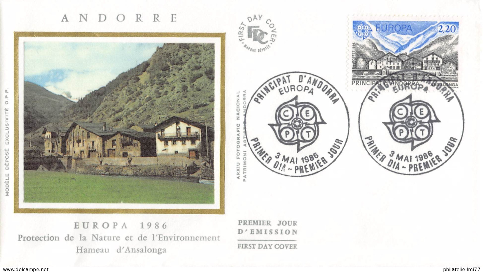 Andorre Français - FDC Europa 1986 - 1986