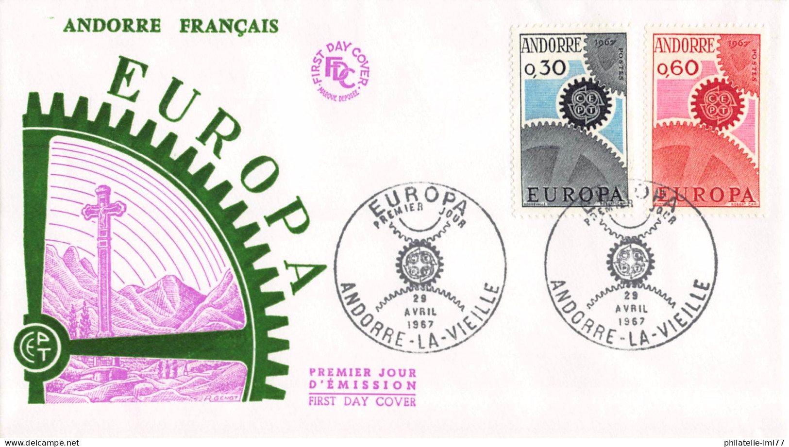 Andorre Français - FDC Europa 1967 - 1967