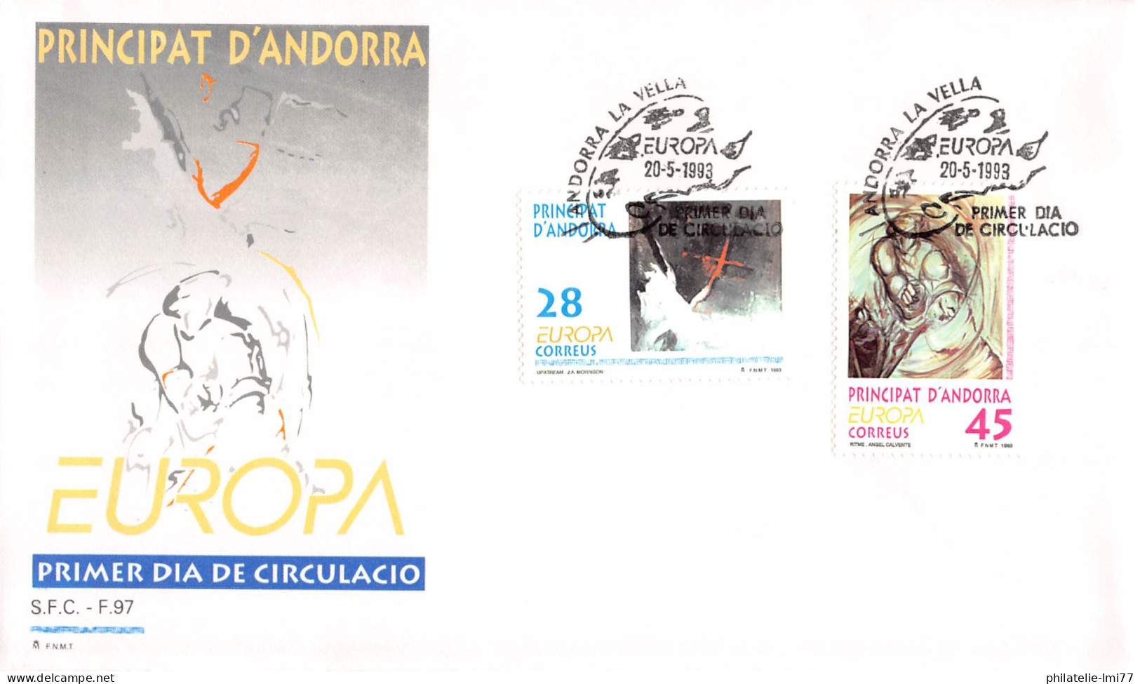 Andorre Espagnol - FDC Europa 1993 - 1993