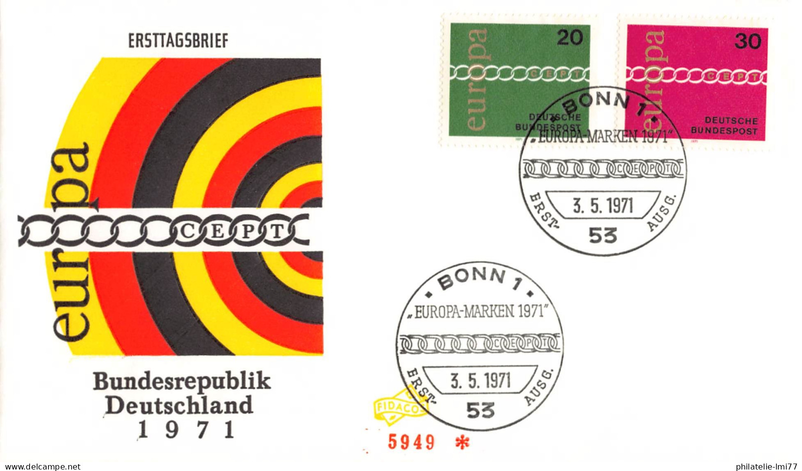 Allemagne - FDC Europa 1971 - 1971