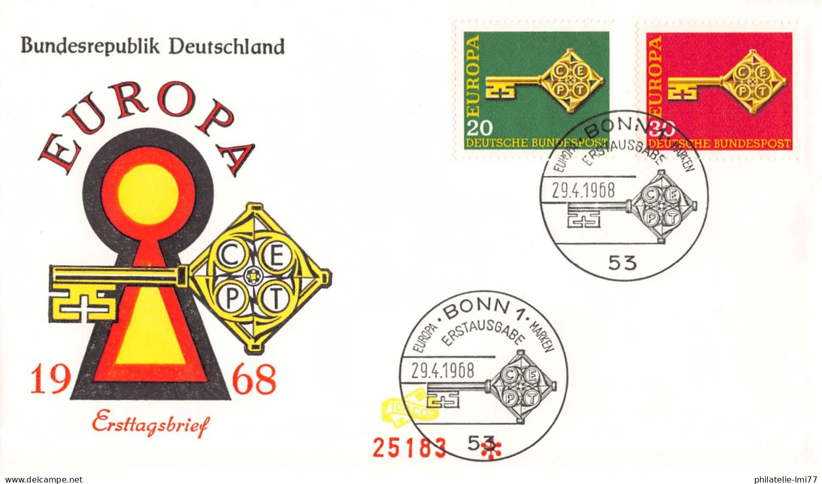 Allemagne - FDC Europa 1968 - 1968