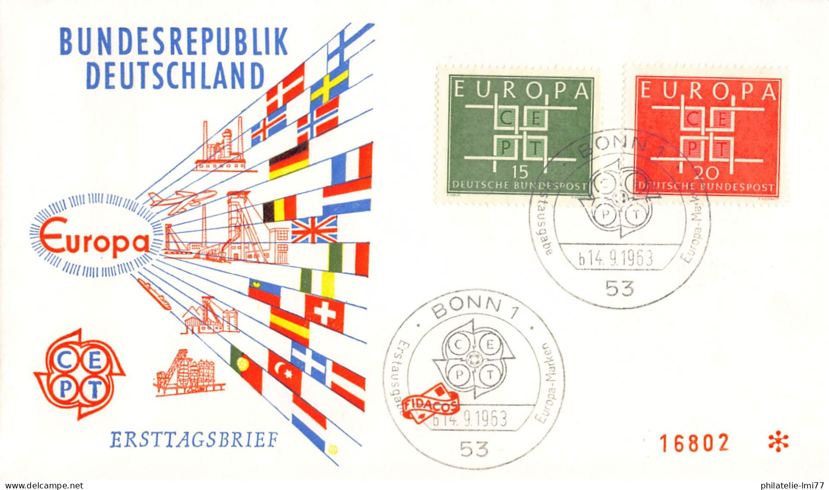 Allemagne - FDC Europa 1963 - 1963