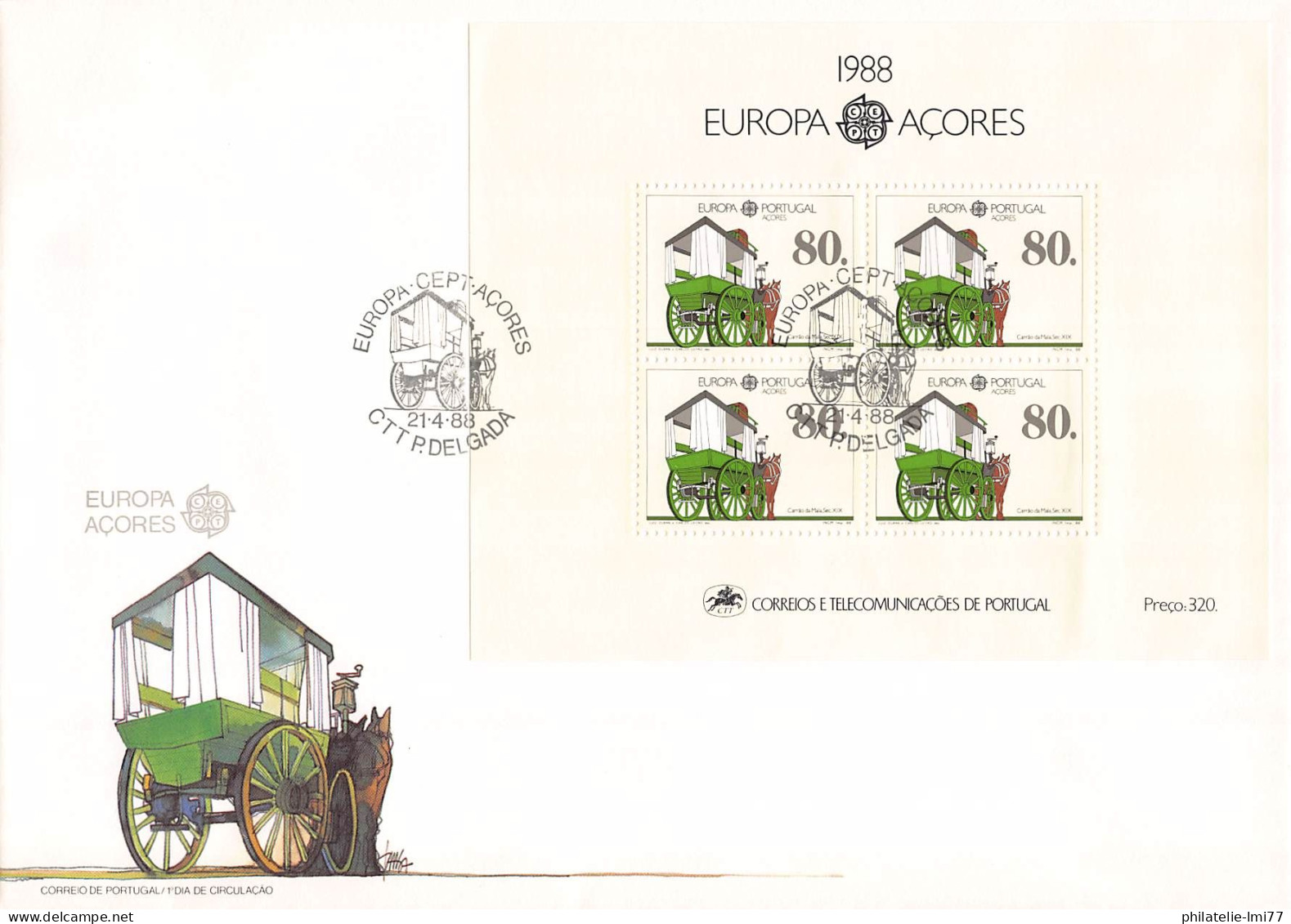 Açores V2 - FDC Europa 1988 - 1988