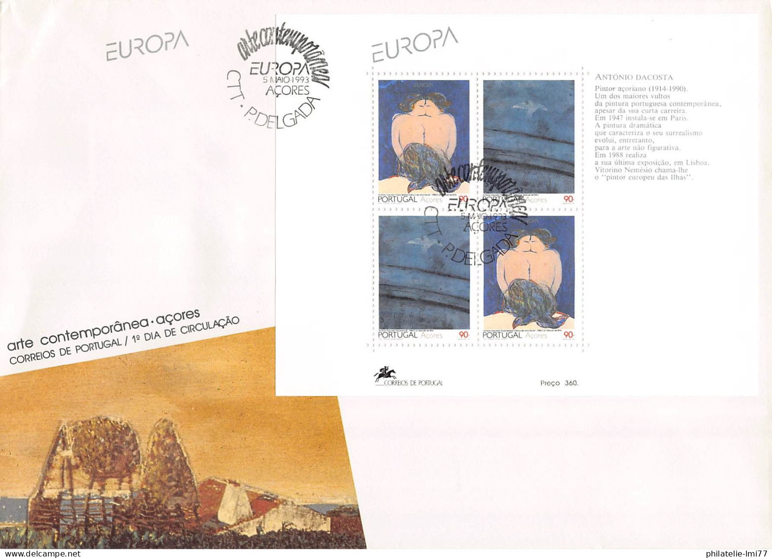 Açores V2 - FDC Europa 1993 - 1993