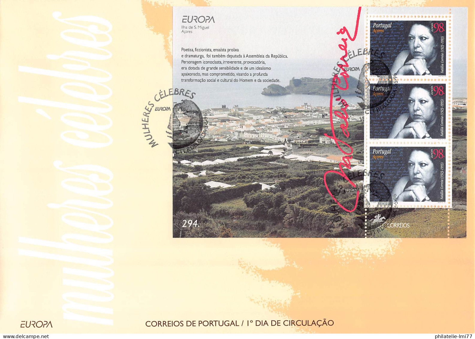 Açores V2 - FDC Europa 1996 - 1996