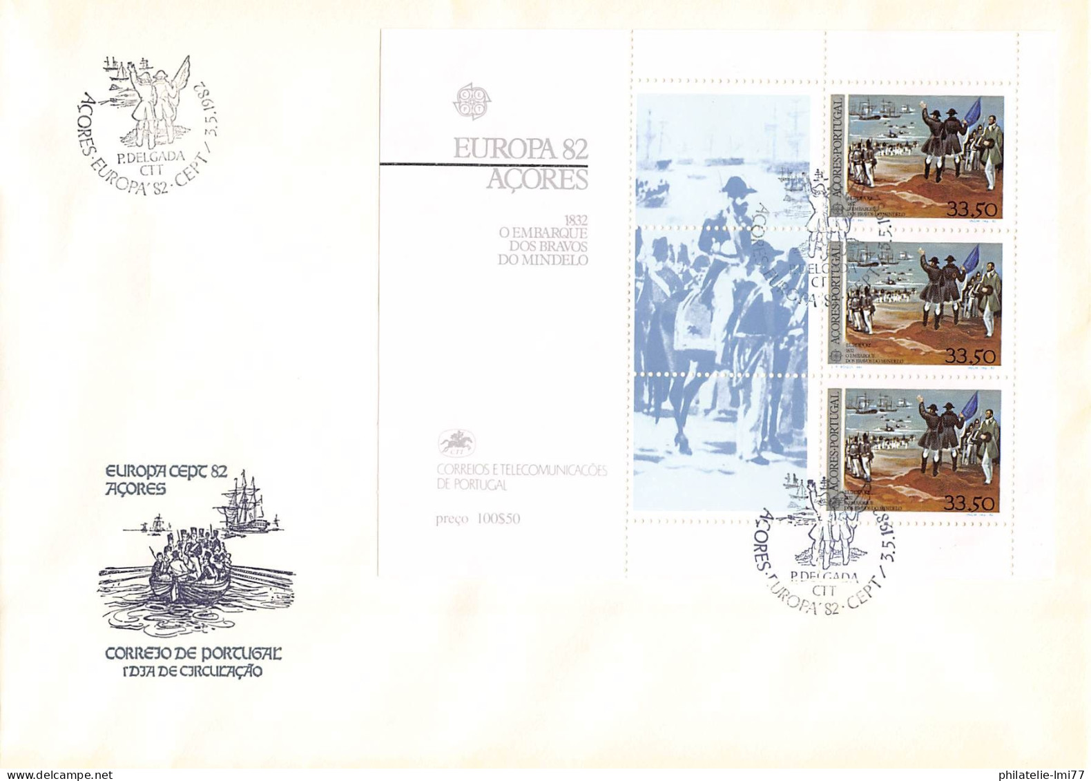 Açores V2 - FDC Europa 1982 - 1983