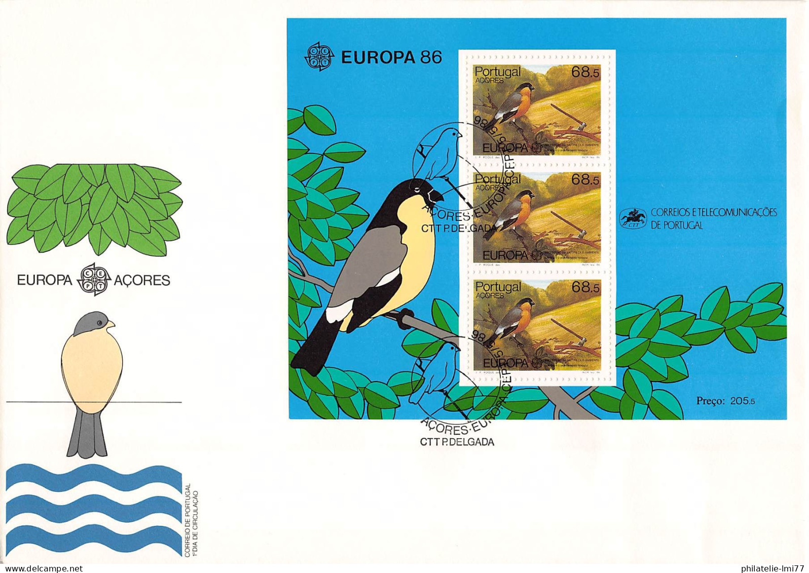 Açores V2 - FDC Europa 1986 - 1986