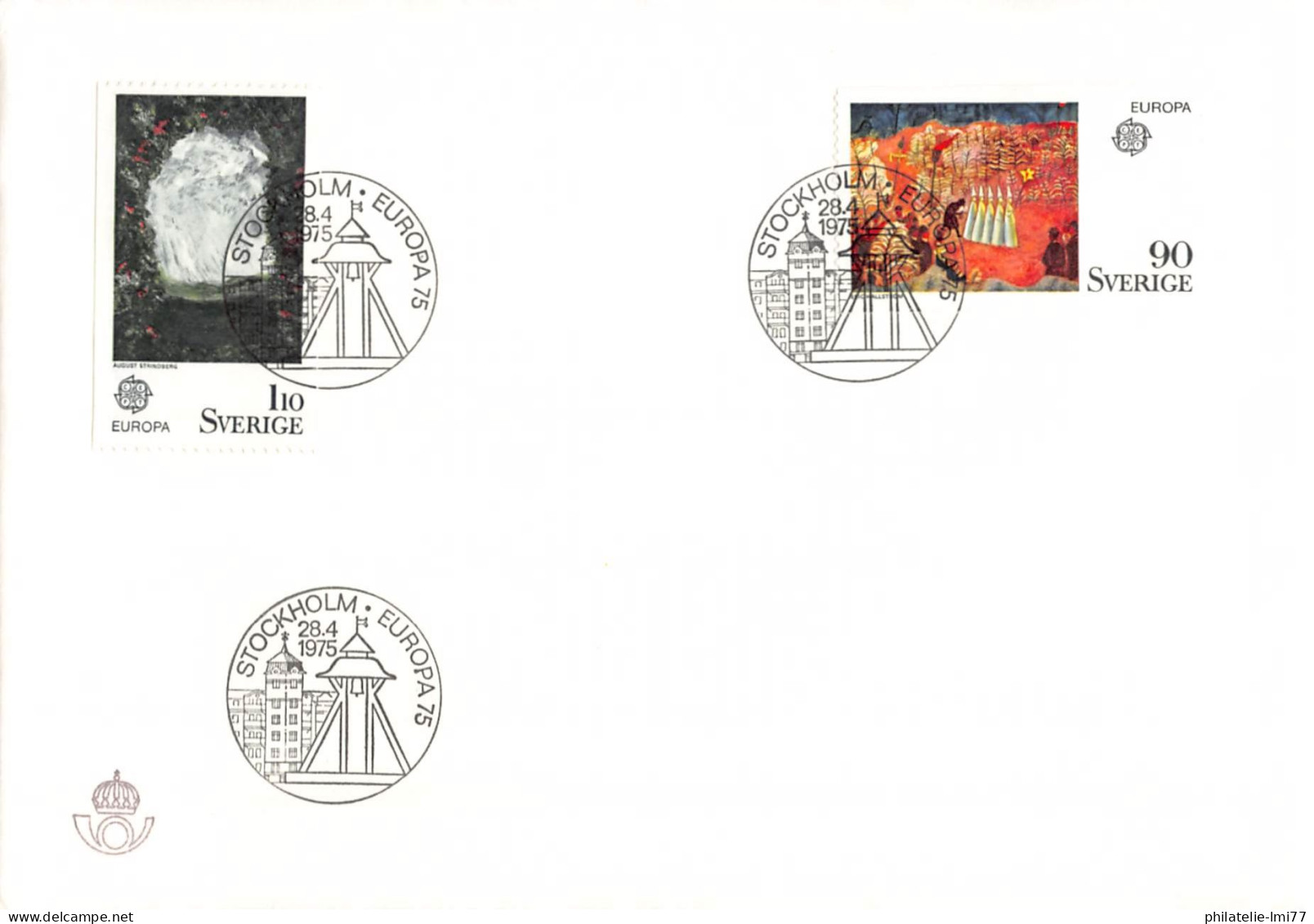 Suède - FDC Europa 1975 - 1975