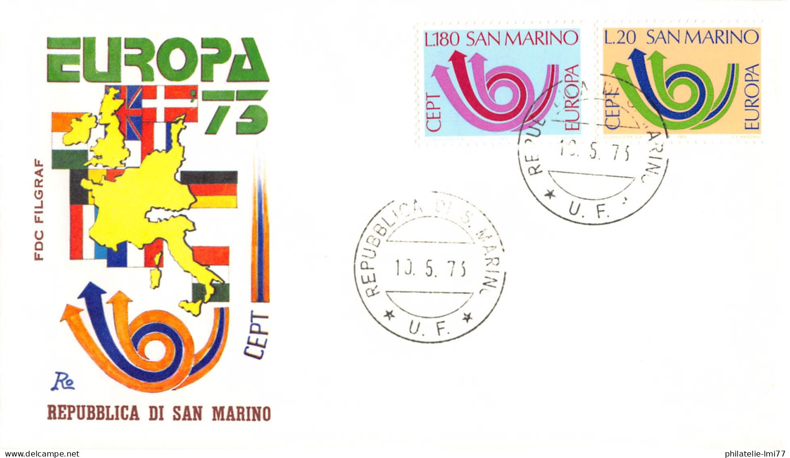 Saint-Marin - FDC Europa 1973 - 1973
