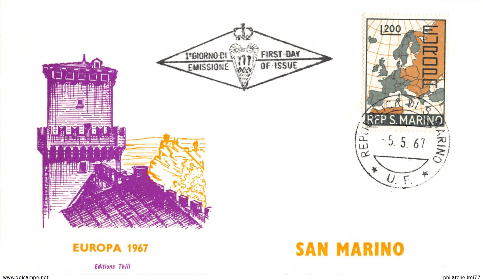 Saint-Marin - FDC Europa 1967 - 1967