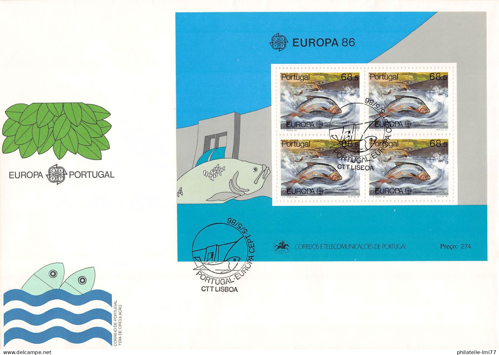 Portugal V2 - FDC Europa 1986 - 1986