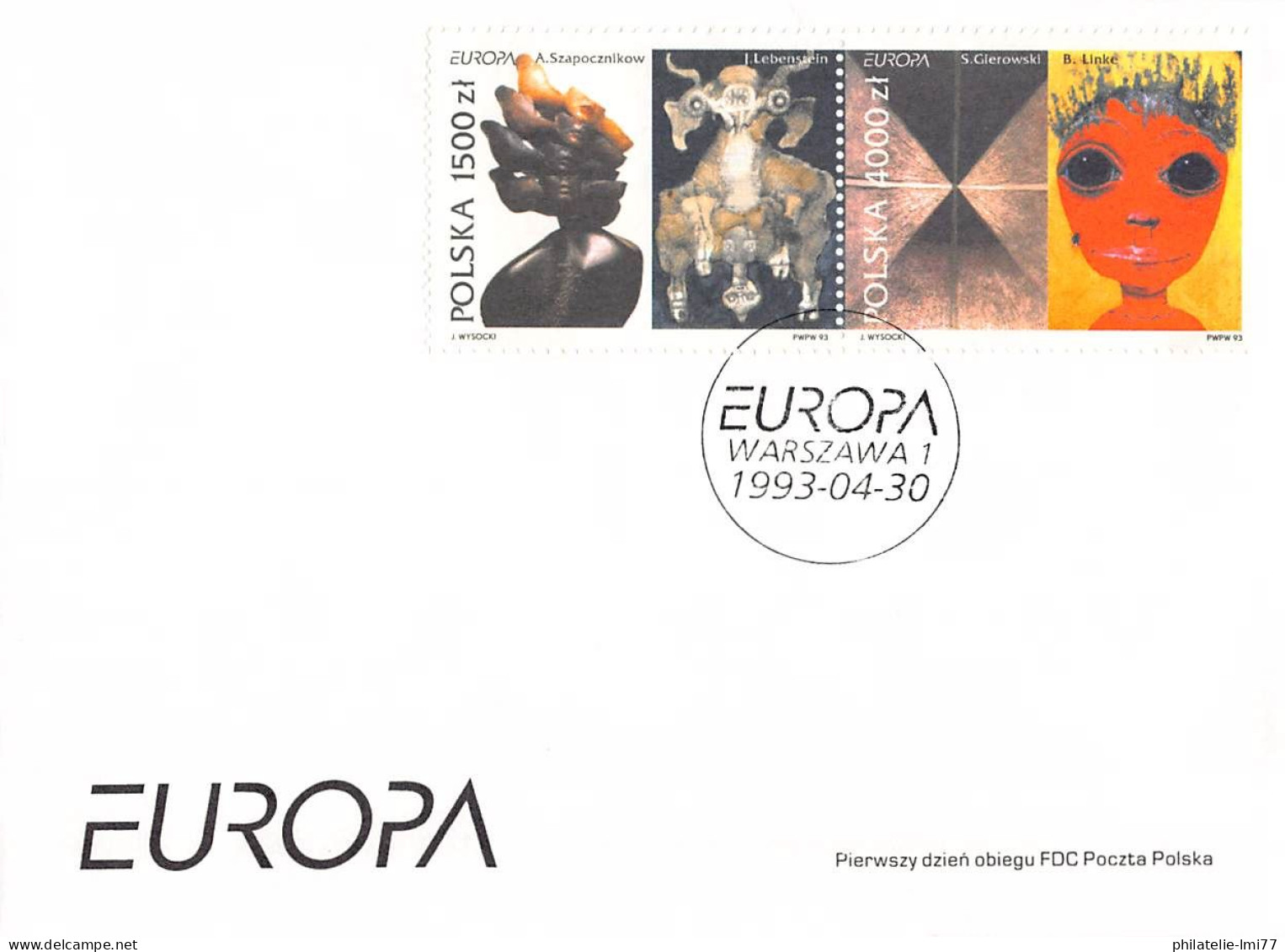 Pologne - FDC Europa 1993 - 1993