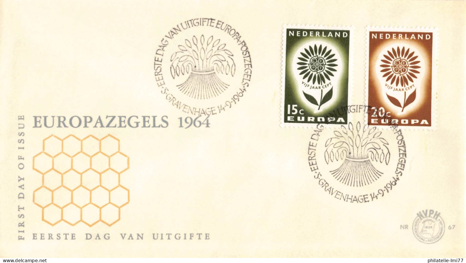 Pays-Bas - FDC Europa 1964 - 1964