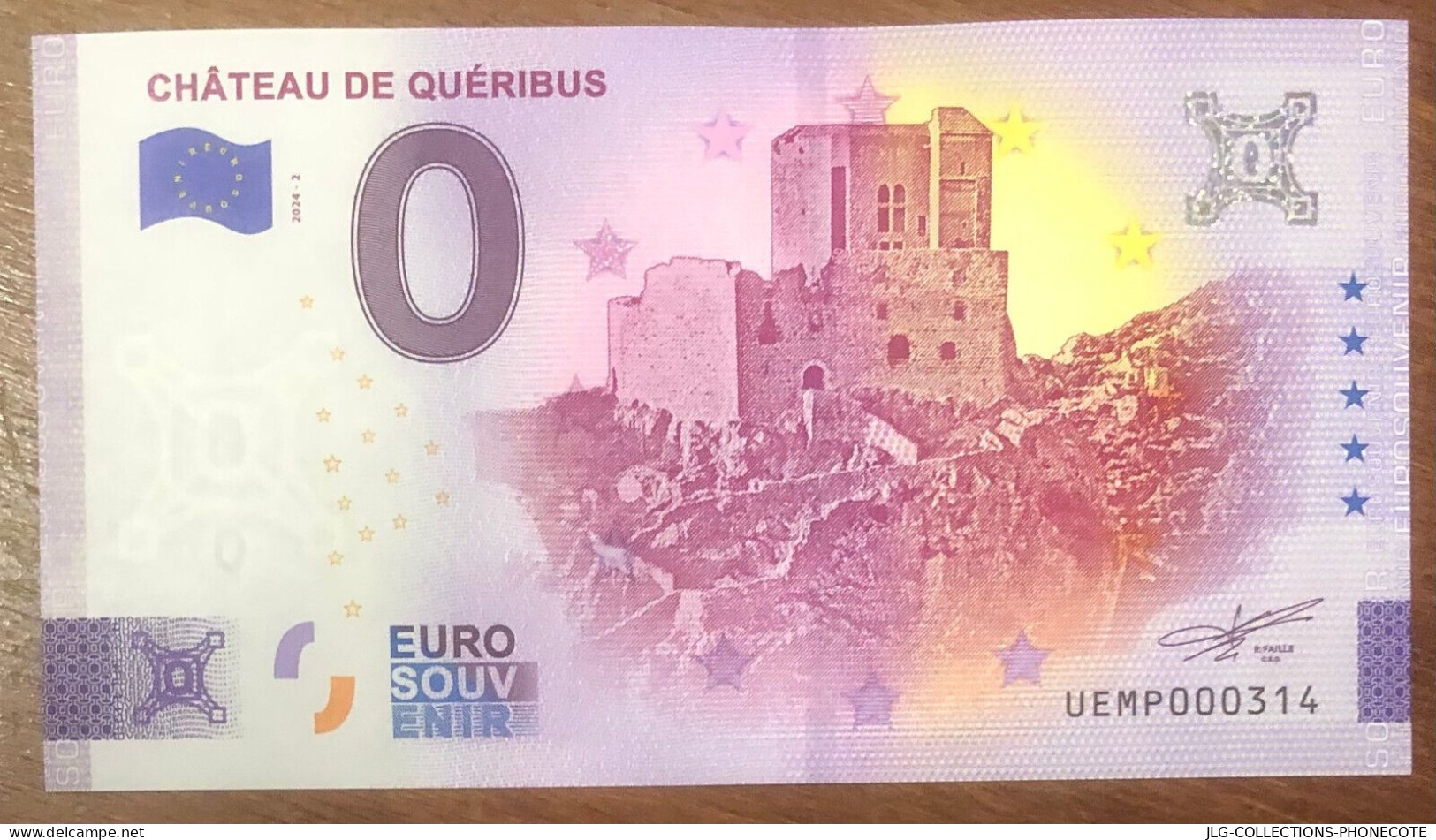 2024 CHÂTEAU DE QUÉRIBUS BILLET 0 EURO SOUVENIR 0 EURO SCHEIN BANKNOTE PAPER MONEY BILLETE - Essais Privés / Non-officiels