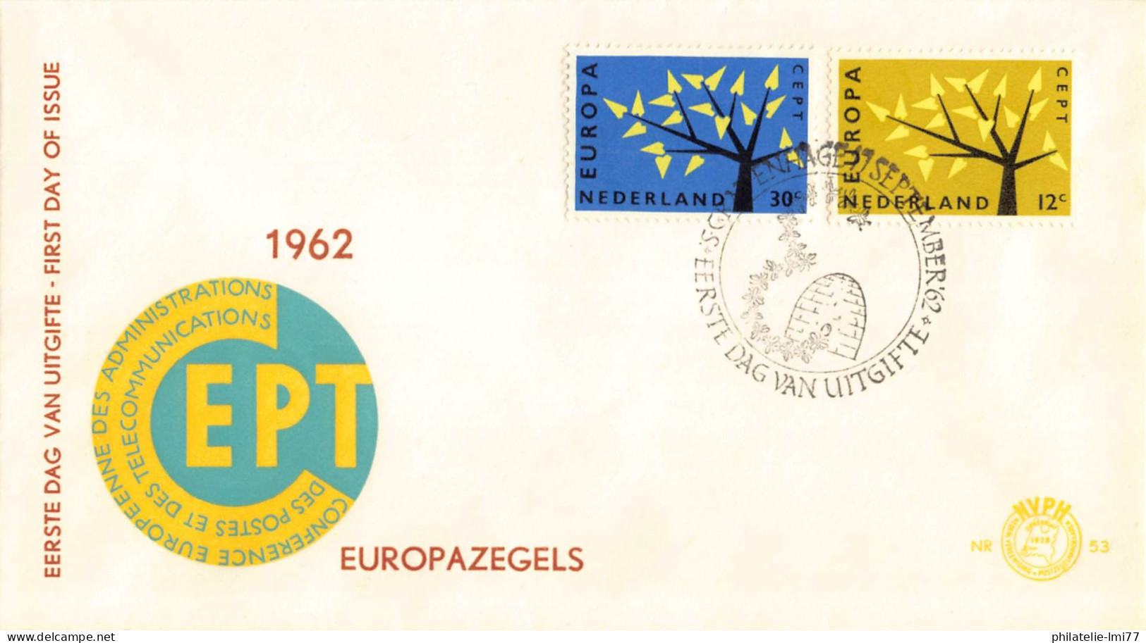 Pays-Bas - FDC Europa 1962 - 1962