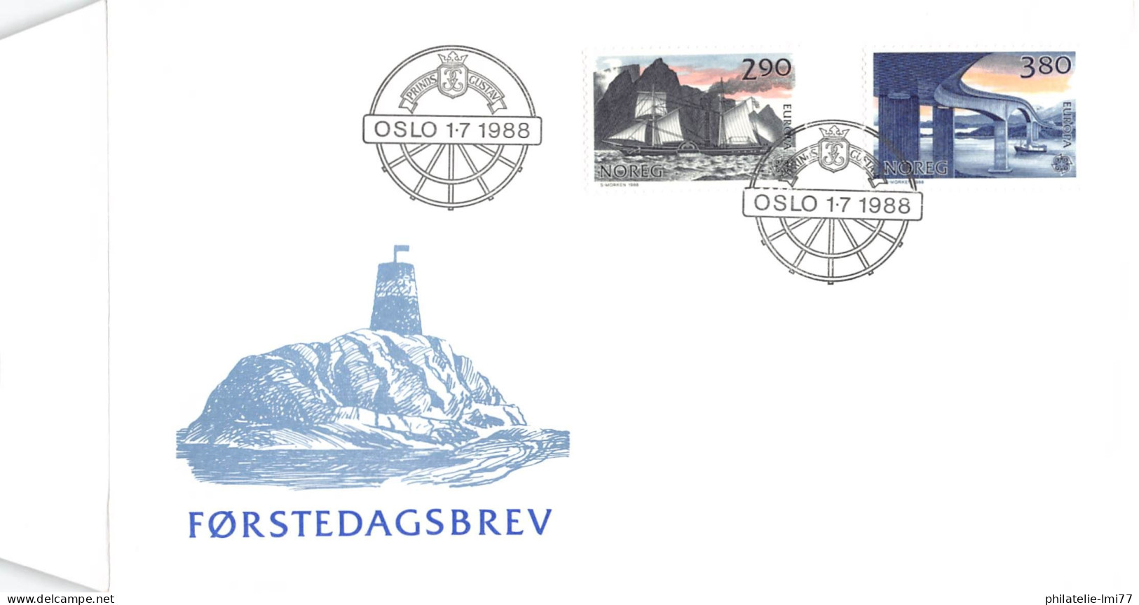 Norvège - FDC Europa 1988 - 1988