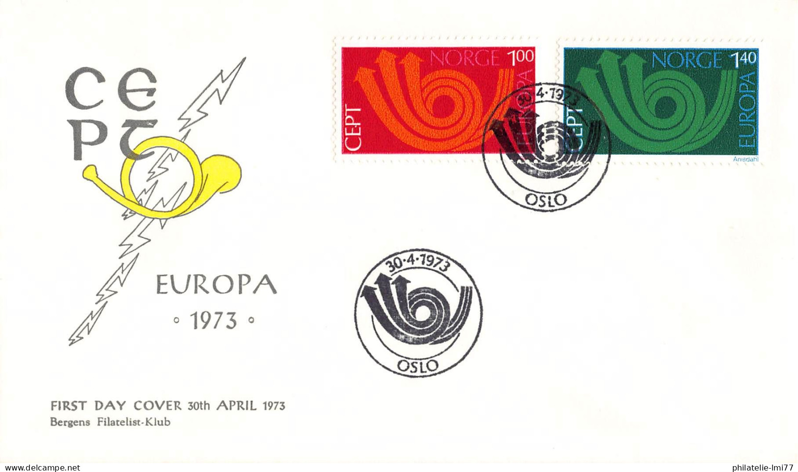 Norvège - FDC Europa 1973 - 1973