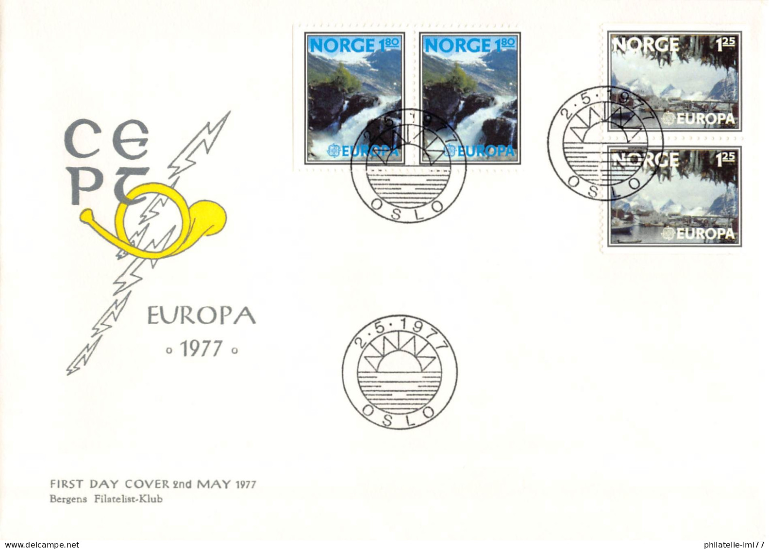 Norvège - FDC Europa 1977 - 1977
