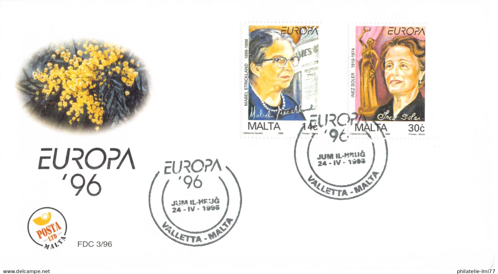 Malte - FDC Europa 1996 - 1996