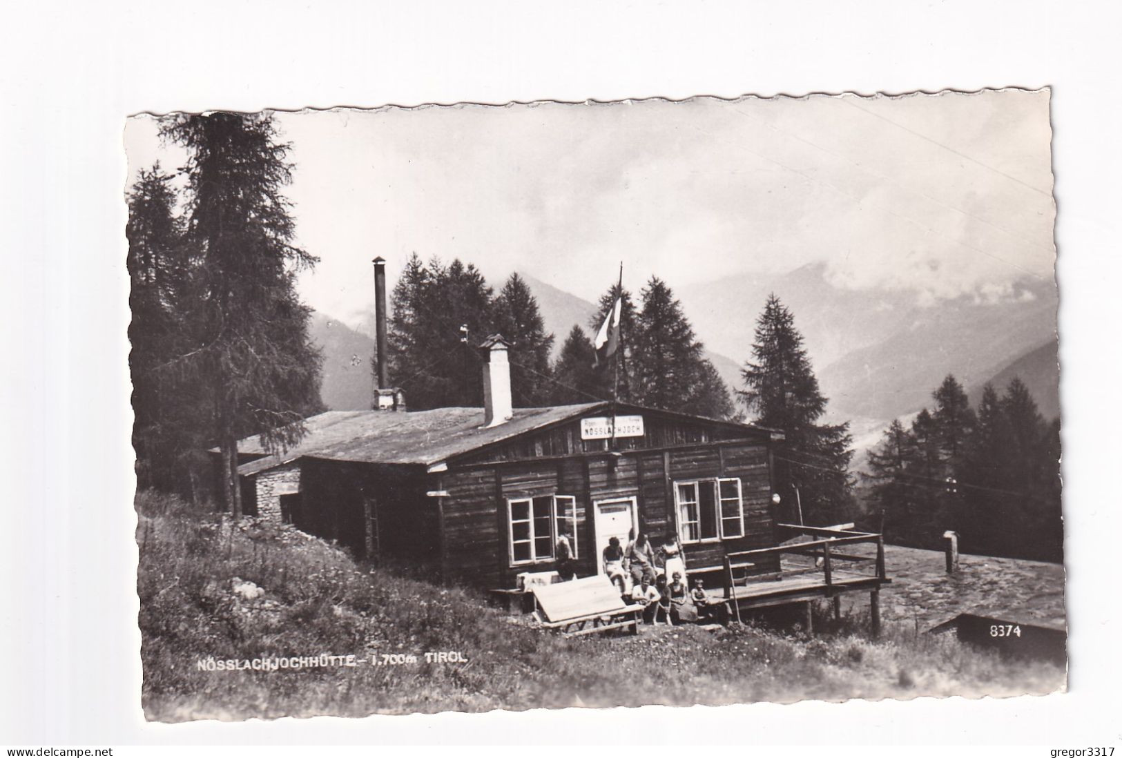 E5780) NÖSSLACHJOCHHÜTTE - Tirol - S/W FOTO AK Gries Am Brenner - St. Anton Am Arlberg