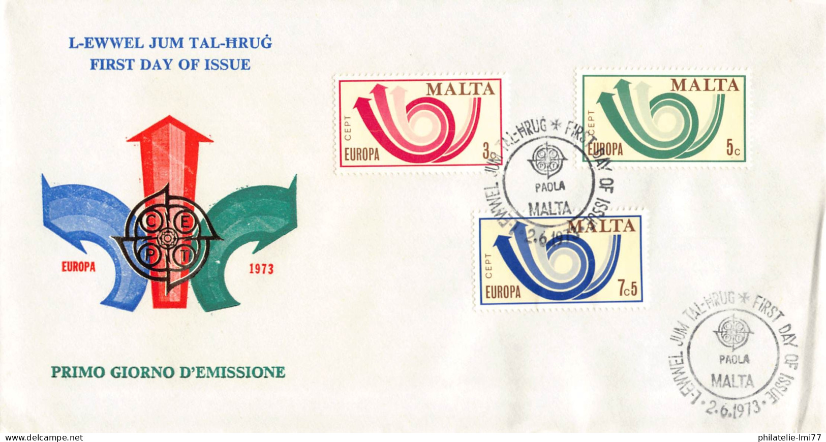 Malte - FDC Europa 1973 - 1973