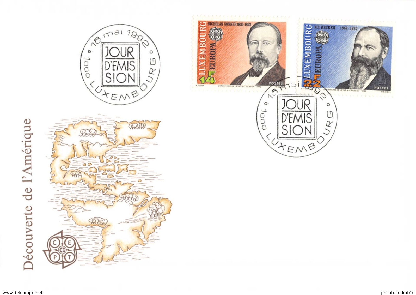 Luxembourg - FDC Europa 1992 - 1992