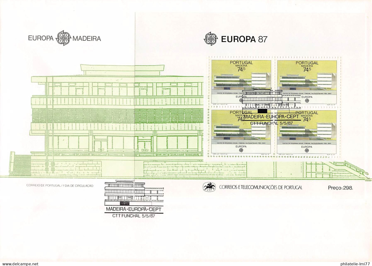 Madère V2 - FDC Europa 1987 - 1987