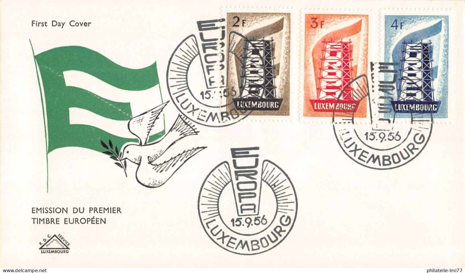 Luxembourg - FDC Europa 1956 - 1956