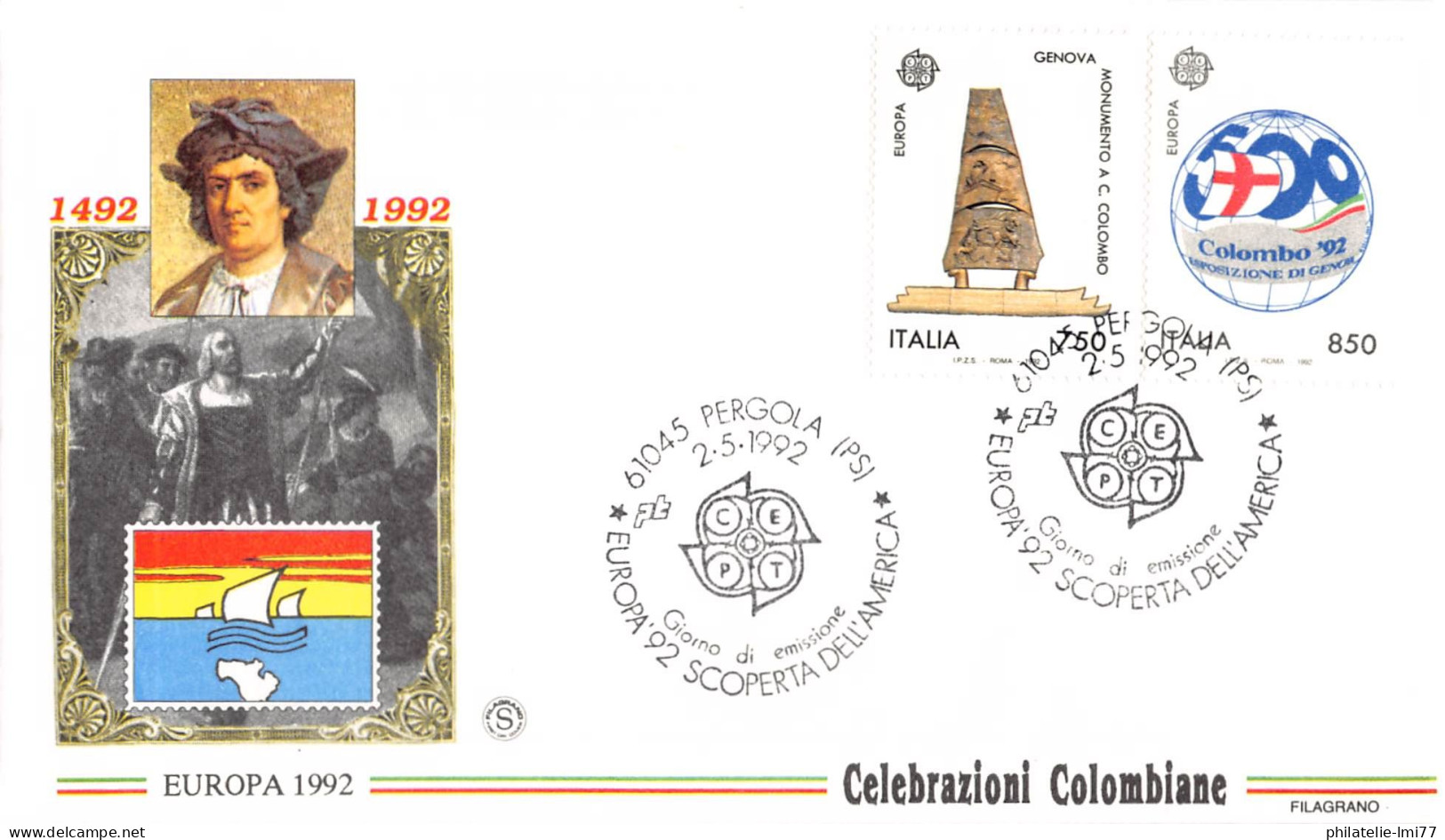 Italie - FDC Europa 1992 - 1992